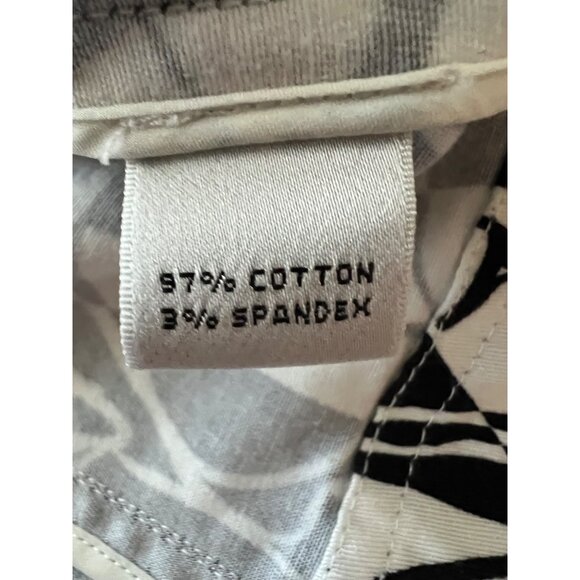 St. John Sport Black & White Floral Zip-Up Jacket Womens P Cotton Blend - Picture 6 of 9